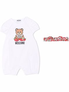 Moschino Kids комбинезон с логотипом