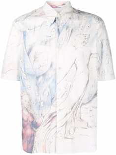 Alexander McQueen рубашка с короткими рукавами и графичным принтом