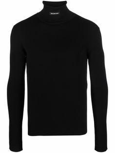 Balenciaga джемпер с высоким воротником и логотипом