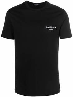 Balmain футболка с вышитым логотипом