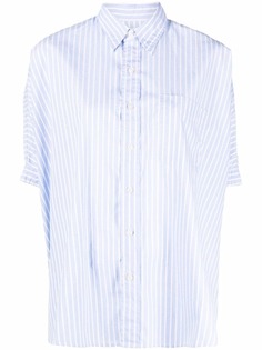 R13 полосатая рубашка с короткими рукавами
