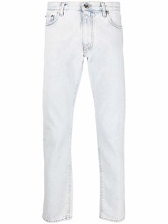Off-White узкие джинсы с полосками Diag