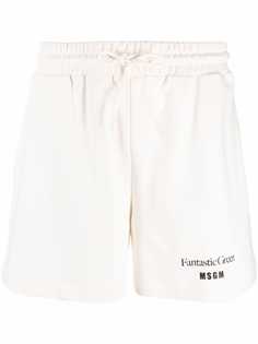 MSGM шорты с кулиской и логотипом