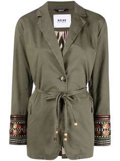 Bazar Deluxe куртка с поясом и абстрактным принтом