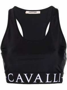 Roberto Cavalli спортивный бюстгальтер с логотипом