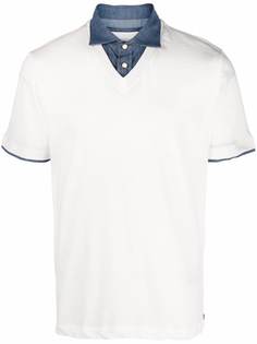 Eleventy многослойная рубашка поло с V-образным вырезом