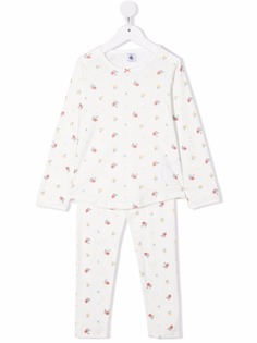 Petit Bateau пижама с цветочным принтом