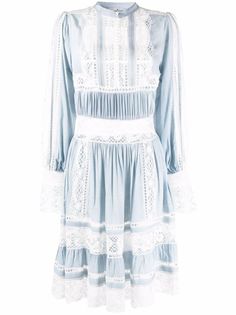 Ermanno Scervino короткое платье с кружевной вставкой