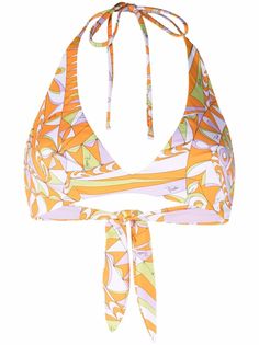 Emilio Pucci лиф бикини с принтом Bandierine