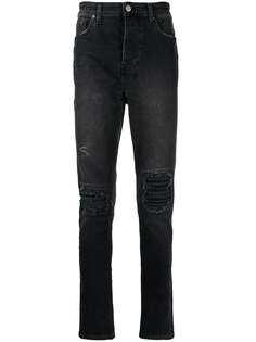 Ksubi джинсы с эффектом потертости и надписью