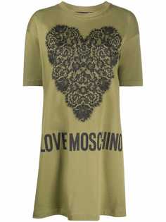 Love Moschino платье-футболка с принтом