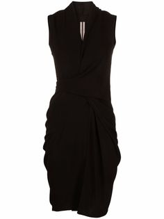 Rick Owens платье с V-образным вырезом и поясом