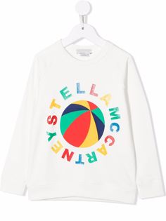 Stella McCartney Kids футболка с длинными рукавами и логотипом