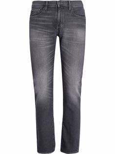 Armani Exchange прямые джинсы с эффектом потертости