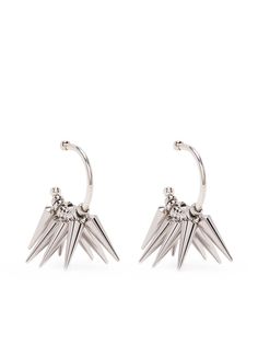 E.M. серьги-кольца с шипами