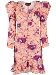Isabel Marant платье с цветочным принтом и драпировкой