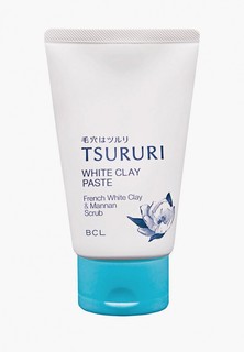 Пенка для умывания Tsururi -скраб для глубокого очищения кожи с французской белой глиной и японским маннаном 120 г