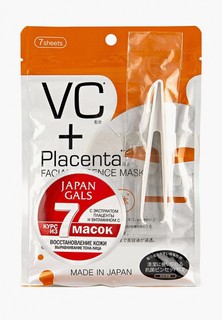 Набор масок для лица Japan Gals с плацентой и витамином C 7 шт.