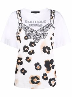 Boutique Moschino футболка с многослойным эффектом