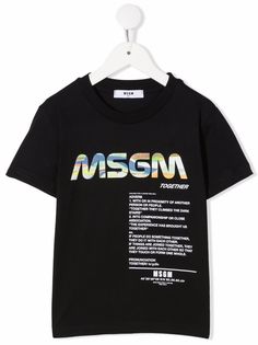 MSGM Kids футболка с надписью