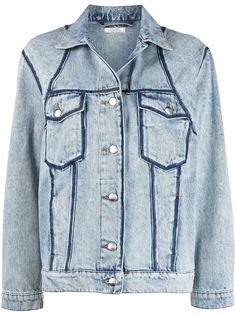 Nina Ricci джинсовая куртка с контрастной строчкой
