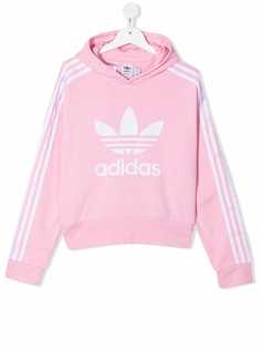 adidas Kids укороченное худи с логотипом