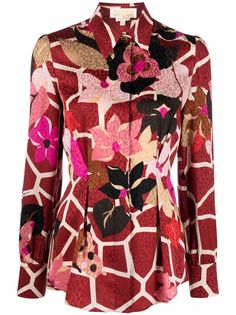 Salvatore Ferragamo блузка с цветочным принтом