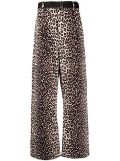 FIVE CM широкие брюки с леопардовым принтом