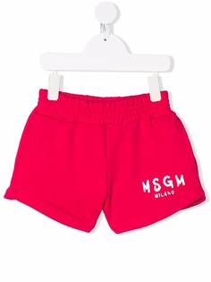 MSGM Kids спортивные шорты с логотипом