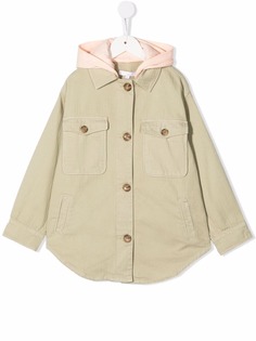 Chloé Kids пальто на пуговицах с капюшоном