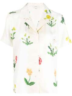 Oroton рубашка с цветочным принтом