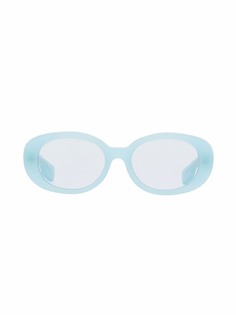 Burberry Kids солнцезащитные очки в овальной оправе