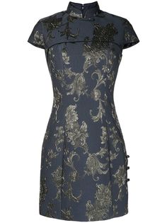 Shanghai Tang жаккардовое платье-ципао