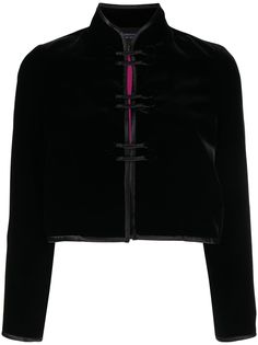 Shanghai Tang укороченный бархатный жакет