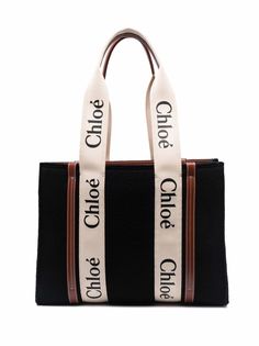 Chloé сумка-тоут Woody с логотипом Chloe