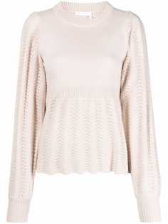 See by Chloé джемпер с ажурными вставками