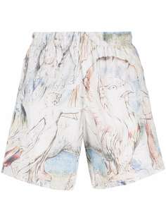 Alexander McQueen плавки-шорты с графичным принтом
