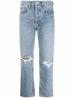 AGOLDE прямые джинсы Fen с эффектом потертости