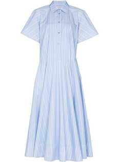 Lee Mathews полосатое платье-рубашка