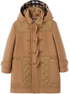 Burberry Kids стеганый дафлкот с застежкой тогл