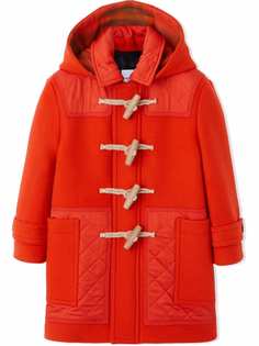 Burberry Kids стеганый дафлкот с застежками-тогл