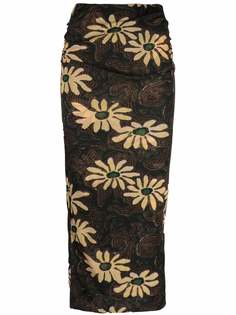 Nanushka юбка Sibi с цветочным принтом