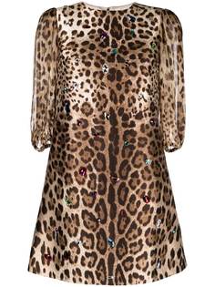 Dolce & Gabbana Pre-Owned платье 2000-х годов с леопардовым принтом