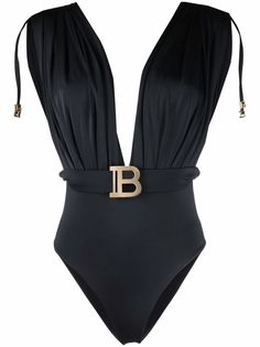 Balmain купальник с драпировкой