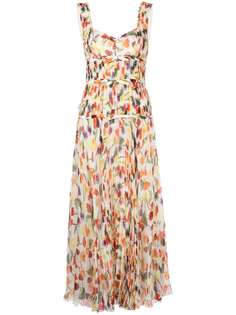 Jason Wu Collection плиссированное платье макси с цветочным принтом