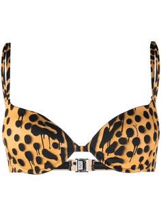 Dsquared2 лиф бикини с леопардовым принтом