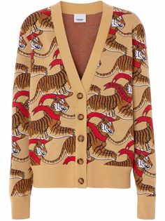 Burberry жаккардовый кардиган