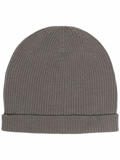 Rick Owens шерстяная шапка бини в рубчик