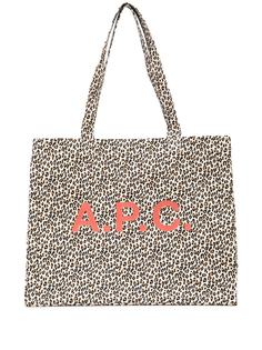 A.P.C. сумка-шопер Diane с леопардовым принтом