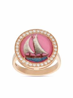 Francesca Villa кольцо Wind из розового золота с бриллиантами